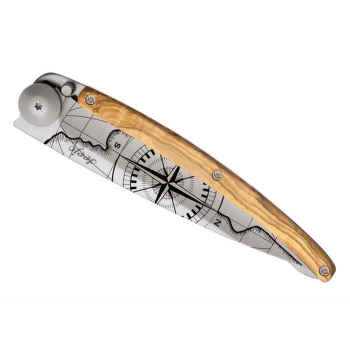 Couteau Deejo Tattoo Olive Wood
