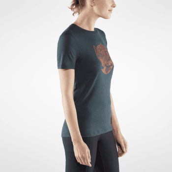 T-shirt a manches courtes Fjällräven Abisko Wool Fox SS Women Lavender Mist- Dark Navy