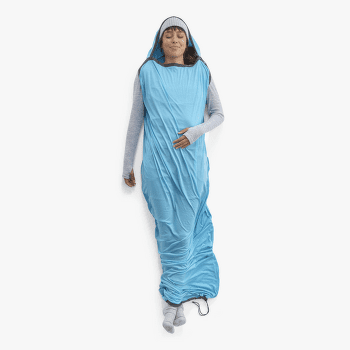 Insert de sac de couchage Sea to Summit Breeze Sleeping Bag Liner - Mummy w/ Drawcord - standard Blue Atoll