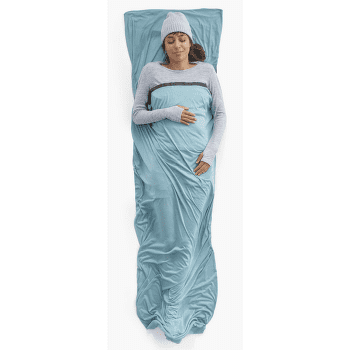 Insert de sac de couchage Sea to Summit Comfort Blend Sleeping Bag Liner - Rectangular w/ Pillow Sleeve Aqua Sea Blue