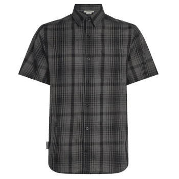 Chemises a manches courtes Icebreaker Merino 125 Cool-Lite™ Steveston SS Shirt Plaid Men OBSIDIAN/BLACK/P