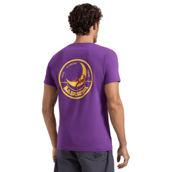 T-shirt a manches courtes La Sportiva Climbing on the Moon T-Shirt Men Viola/Giallo