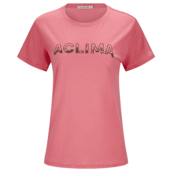 T-shirt a manches courtes Aclima LightWool Tee Logo Women Sun Kissed Coral