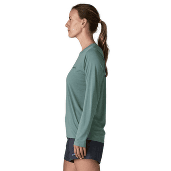 T-shirt a manches longues Patagonia Long-Sleeved Cap Cool Daily Shirt  - Boardshort Logo Women Blue Sage - Light Blue Sage X-Dye