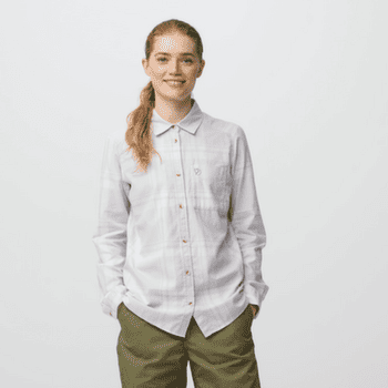 Chemises a manches longues Fjällräven ÖVIK LITE FLANNEL SHIRT WOMEN Lavender Mist-Eggshell