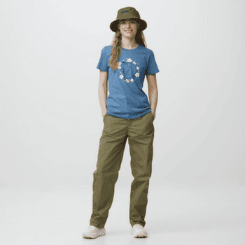 T-shirt a manches courtes Fjällräven FJÄLLBLOMSTER FOX T-SHIRT WOMEN Dawn Blue