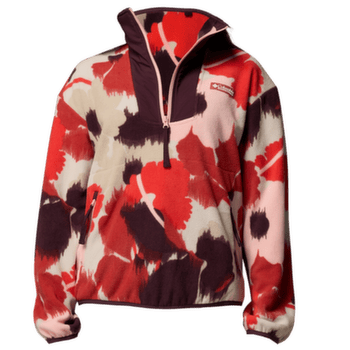 Sweat-shirt Columbia Sequoia Grove Printed Half Zip Women Washed Red, Ikatbloom 643