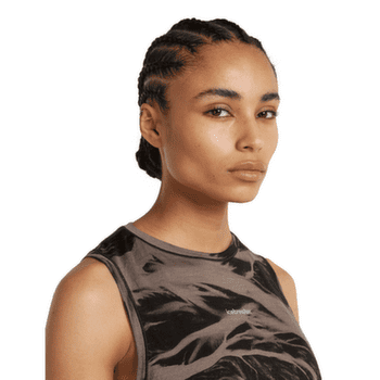 T-shirt a manches courtes Icebreaker Merino Blend 125 Cool-Lite Speed Tank Motion AOP Women PORCINI/BLACK/AOP