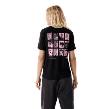 T-shirt a manches courtes Arcteryx Krag SL Cotton Superbloom Crew SS Women Black