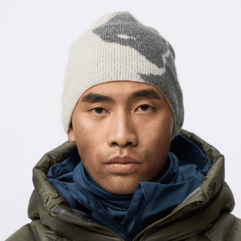 Casquettes Fjällräven Bergtagen Jacquard Beanie Dark Navy-Mustard Yellow