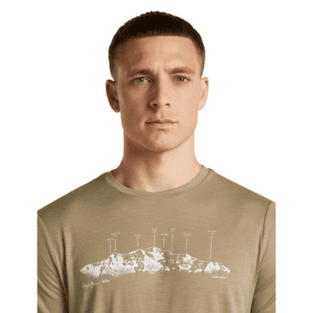 T-shirt a manches courtes Icebreaker Merino 150 Tech Lite SS Tee The Peaks Men CUMIN