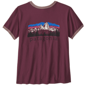 T-shirt a manches courtes Patagonia FITZ ROY FOOTHILLS RINGER TEE Women Berry Fig