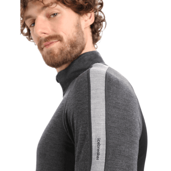Pull (fermeture 3/4) Icebreaker 260 ZoneKnit LS Half Zip Men JET HTHR/BLACK/METRO HTHR/CB