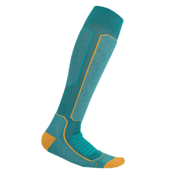Chaussettes hauteur genou Icebreaker Ski+ Medium OTC Women FLUX GREEN/SOLAR/ETHER