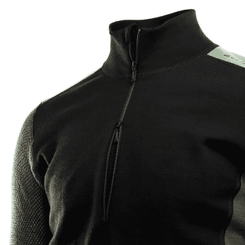 T-shirt a manches longues Aclima WoolNet Mockneck Shirt Men Jet Black / Olive Night / Dill