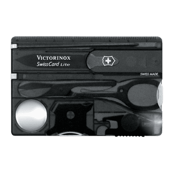 Couteau Victorinox SwissCard Lite black translucent