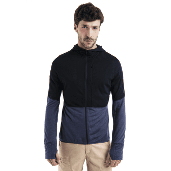 Sweat-shirt Icebreaker Merino 200 RealFleece™ Descender LS Zip Hoodie Men ABYSS/BLUE ASH/CB