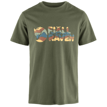 T-shirt a manches courtes Fjällräven Multicolor Logo T-Shirt Men Laurel Green