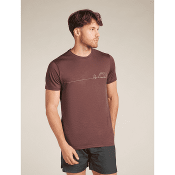 T-shirt a manches courtes Icebreaker Merino 150 Tech Lite SS Tee Single Line Camp Men Midnight Navy