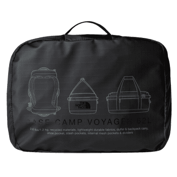 Sac The North Face BASE CAMP VOYAGER DUFFEL 62L KT0 TNF BLACK/ASPHALT GREY