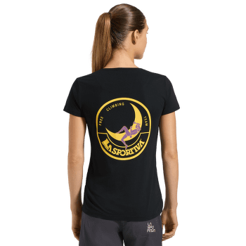 T-shirt a manches courtes La Sportiva CLIMBING ON THE MOON T-Shirt Women Viola/Giallo