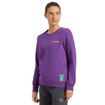 T-shirt a manches longues La Sportiva Climbing on the Moon Sweatshirt Women Viola/Giallo