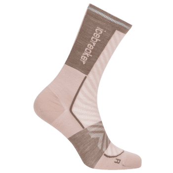 Chaussettes Icebreaker Merino Run+Ultralight Crew Women PINK QUARTZ/PORCINI