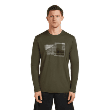 T-shirt a manches longues Icebreaker Merino 150 Tech Lite LS Tee Peak Balance Men DK LODEN