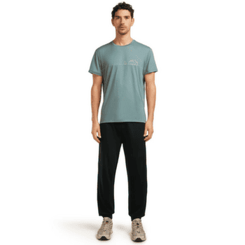 T-shirt a manches courtes Icebreaker Merino Blend Core SS Tee Single Line Camp Men BLUE ASH