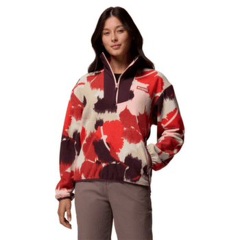 Sweat-shirt Columbia Sequoia Grove Printed Half Zip Women Washed Red, Ikatbloom 643