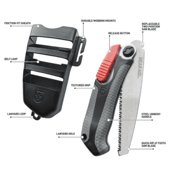 Scie GearAid SKARA™ Camp Saw with Sheath