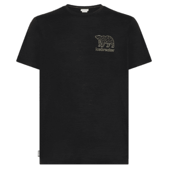 T-shirt a manches courtes Icebreaker Merino 150 Tech Lite SS Tee Forest Footsteps Men BLACK