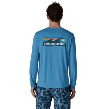 T-shirt a manches longues Patagonia LONG-SLEEVED CAP COOL DAILY SHIRT - BROADSHORT LOGO Men Shore Blue - Light Shore Blue X-Dye