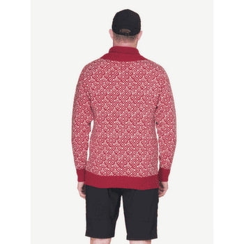 Pull Devold Svalbard Refined High Neck 207A HINDBERRY/OFFWHITE