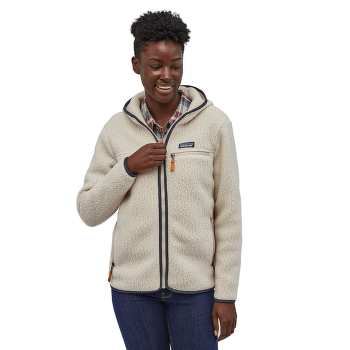 Sweat-shirt Patagonia Retro Pile Hoody Women Natural w/Ellwood Green