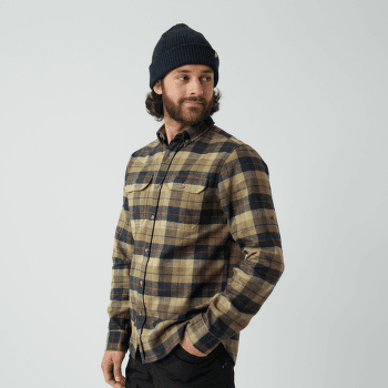 Chemises a manches longues Fjällräven Singi Heavy Flannel Shirt Men Dark Navy-Buckwheat Brown