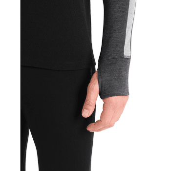 Pull (fermeture 3/4) Icebreaker 260 ZoneKnit LS Half Zip Men JET HTHR/BLACK/METRO HTHR/CB