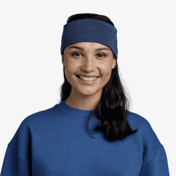 Bandeau Buff MERINO WIDE HEADBAND SOLID SOLID NIGHT BLUE