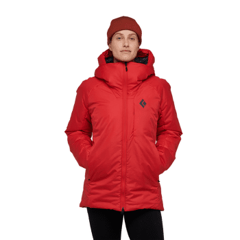 Veste longue Black Diamond Belay Parka Women Coral Red