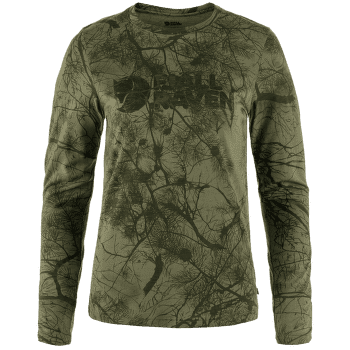 T-shirt a manches longues Fjällräven Värmland Wool LS Women Green Camo