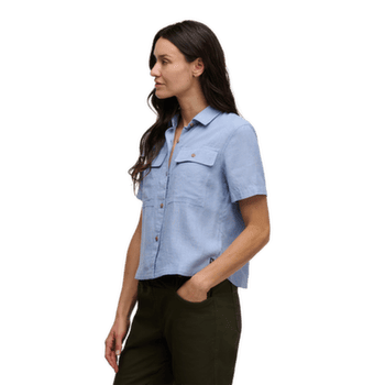 Chemises a manches courtes Black Diamond Scenic Route SS Shirt Women Moonstone-Chalk
