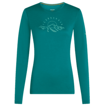 T-shirt a manches longues Icebreaker Merino 200 Oasis LS Crewe Sunrise Summit Women TIDAL TEAL