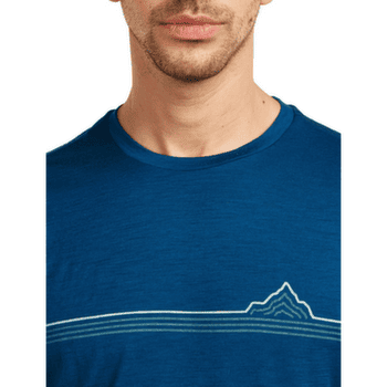 T-shirt a manches courtes Icebreaker Merino 150 Tech Lite SS Tee Range Stripes Men ATLANTIS