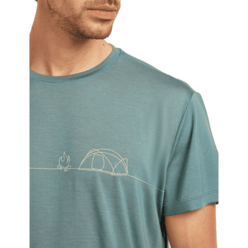 T-shirt a manches courtes Icebreaker Merino Blend Core SS Tee Single Line Camp Men BLUE ASH