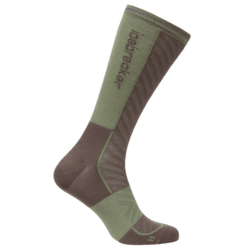 Chaussettes Icebreaker Merino Run+Ultralight Crew Men PORCINI/LICHEN