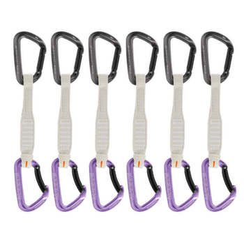 Ensemble Expreska Mammut Workhorse Keylock 17 cm 6-Pack Quickdraws Straight Gate/Bent Gate Key Lock grey-alpine