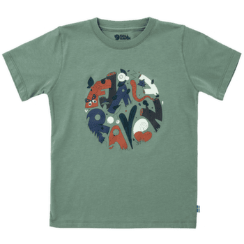 T-shirt a manches courtes Fjällräven Kids Forest Findings T-shirt Patina Green