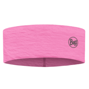 Bandeau Buff Lightweight Merino Wool Headband SOLID FLUOR FUCHSIA