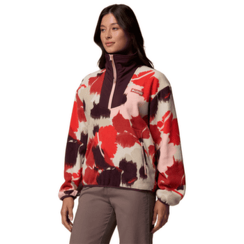 Sweat-shirt Columbia Sequoia Grove Printed Half Zip Women Washed Red, Ikatbloom 643