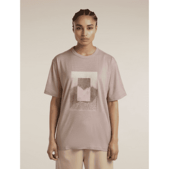 T-shirt a manches courtes Icebreaker Merino 150 Tech Lite SS Relaxed Tee Mountain Shift Women PINK QUARTZ